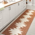 thumbnail image 4 of JONATHAN Y WASHABLE 2 x 8 Runner Rug, Chayton Minimalist Geometric - Terracotta/Cream, WSH110A-28, 4 of 9