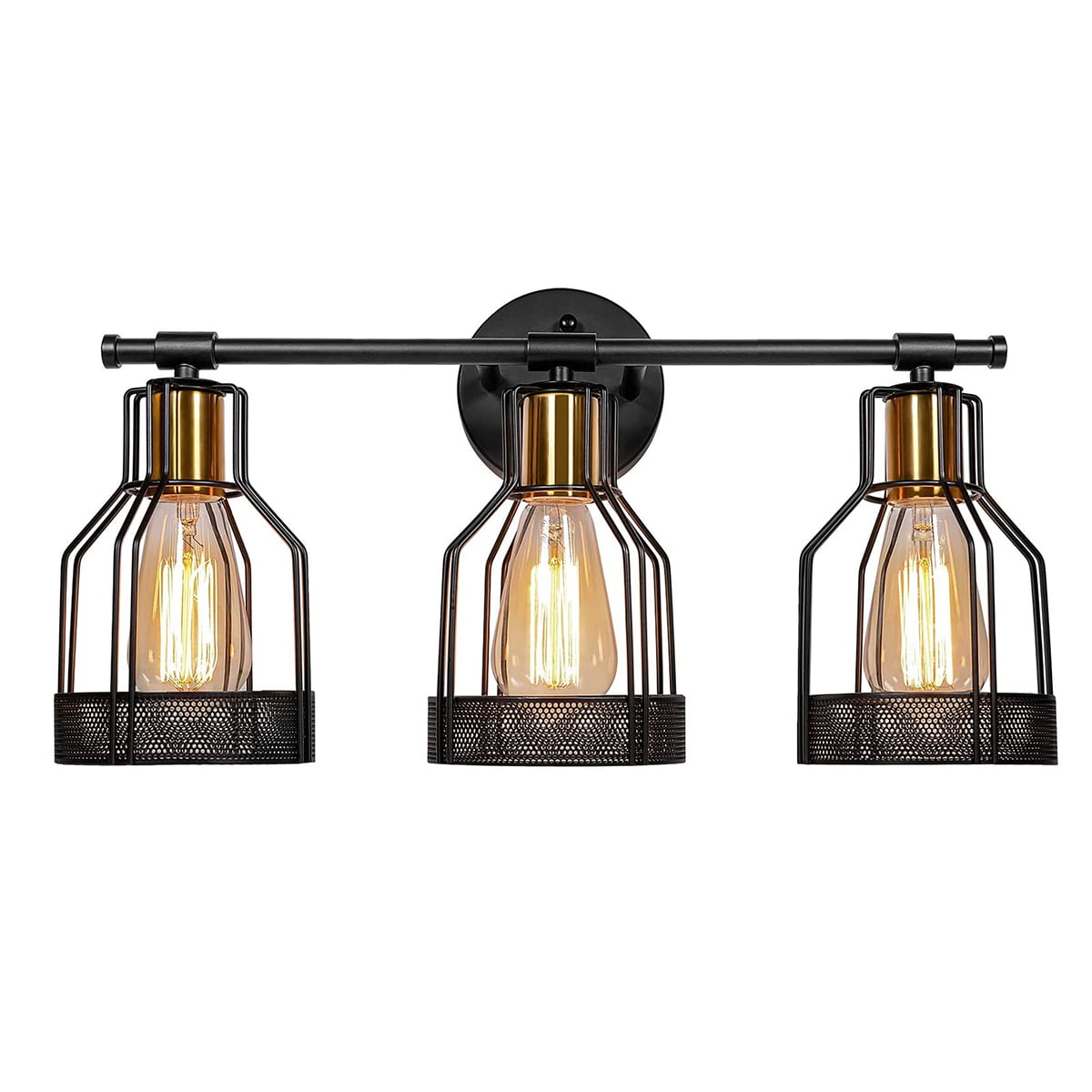 Industiral Bathroom Vanity Light Fixture Wall Sconce Over Mirror Glass Wall Lamp 