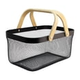 thumbnail image 3 of Canasta Organizadora Metal con Asas Madera 39 cm Negro, 3 of 6