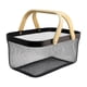 thumbnail image 3 of Canasta Organizadora Metal con Asas Madera 39 cm Negro, 3 of 6