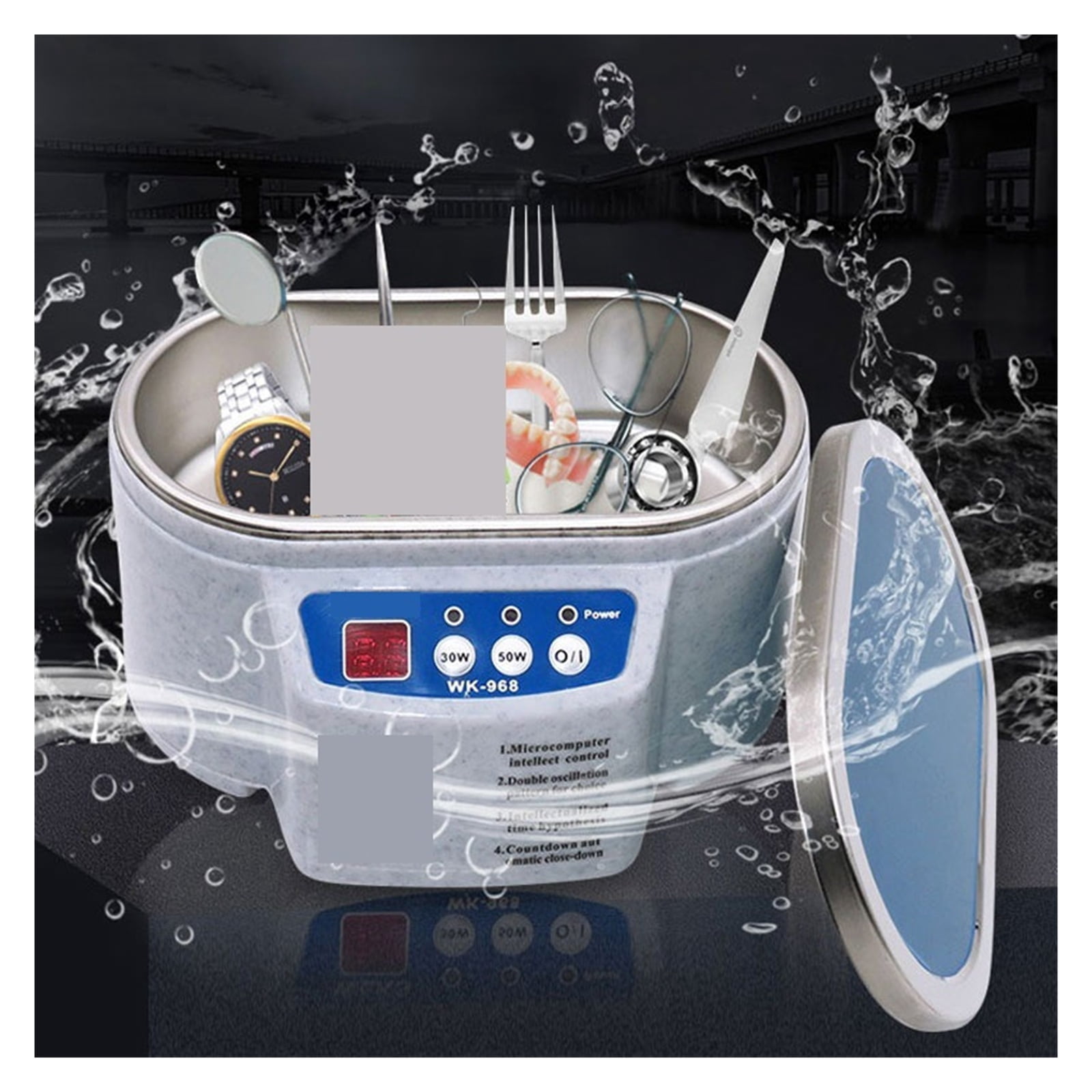 628ml Ultrasonic Cleaner Ultrasonic Bath for Jewelry Parts Glasses Circuit Board Cleaning Machine ,Convenient to Use
