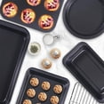 thumbnail image 3 of Bakeware Sets, Baking Pans Set, Nonstick Oven Pan for Kitchen with Wider Grips, 9 Pieces Including Rack, Cookie Sheet, Cake Pans, Loaf Pan, Muffin Pan, Pizza Pan ,Silicone Whisk Scraper Clamps, 3 of 8