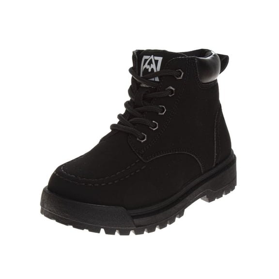 Avalanche Lace Up Boots Boys, Durable Rugged Outdoor Work Boot Style High, Traction Sole (Little Kid Big Kid), Black, Size: 1