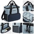 thumbnail image 3 of Bolsa Térmica TOURIT Aislante Suave 14.6L para 24 Latitas para Exteriores Gris Azul, 3 of 8