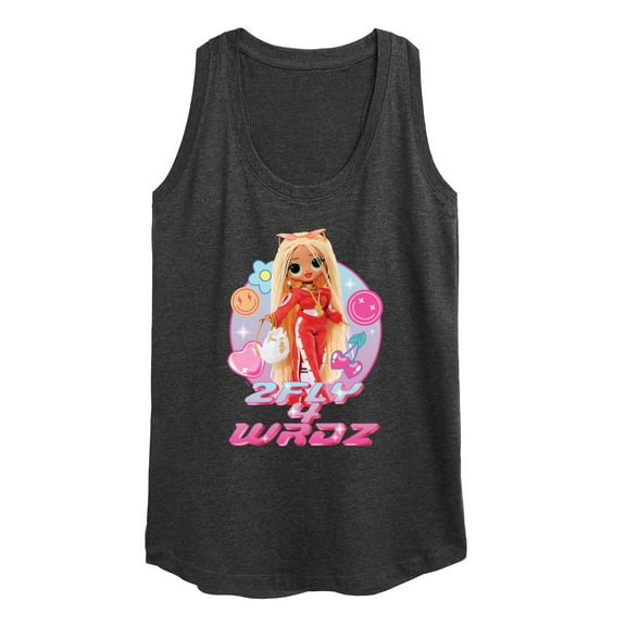 LOL OMG! Fashion Dolls - 2Fly 4 Wrdz - Women's Racerback Tank Top