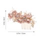 thumbnail image 2 of IFANLANDOR 3Pcs Pink Rhinestone Flower Hair Comb Wedding Hair Accessories Bridal Headpiece, 2 of 5