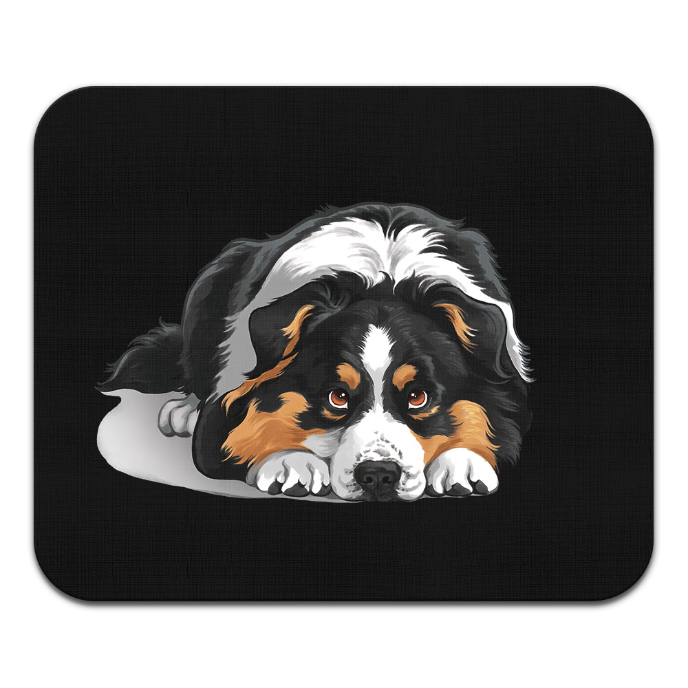 WIRESTER Rectangle Standard Mouse Pad, Non-Slip Mouse Pad for Home, Office, and Gaming Desk, Australian Shepherd Dog Lying Down Looking Up - image 2 of 5