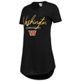 thumbnail image 2 of Women's Concepts Sport Black Washington Commanders Marathon Knit Nightshirt, 2 of 3