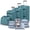 Peacock Blue--Set of 4, variant on Ktaxon 3-Piece Softside Luggage Set With 8 Set Pcaking Cube TSA Lock, 360° Spinner Wheels Blue