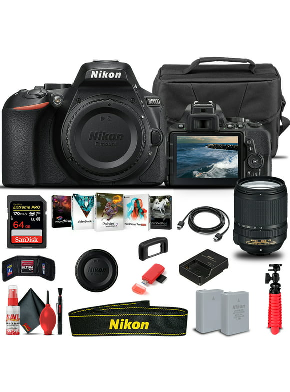 Nikon D5600 DSLR Camera W/ 18-140mm Lens 1577  - Basic Bundle