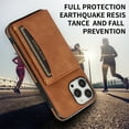thumbnail image 4 of SaniMore Case for iPhone 14 Pro 6.1" 2022, [Flip Wallet with Card Slots] [Kickstand] [Shockproof & Anti-fall] Wear-resistant Retro PU Leather Rugged Cover For iPhone 14 Pro 6.1" 2022, Brown, 4 of 7
