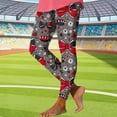 thumbnail image 1 of TaTaai Women Casual Rugby Random Print Yoga Leggings Skinny Fit Stretchy Material Ladies Gym Exercise Daily Commute Wear Non-See-Through Machine Washable Stylish Comfortable Pants Gift, 1 of 5