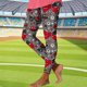 thumbnail image 1 of TaTaai Women Casual Rugby Random Print Yoga Leggings Skinny Fit Stretchy Material Ladies Gym Exercise Daily Commute Wear Non-See-Through Machine Washable Stylish Comfortable Pants Gift, 1 of 5
