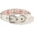 thumbnail image 5 of Pearl Dog Collars for Small Dogs, Bling Rhinestone Cat Necklace Cute Crystal Puppy Collars for Small Medium Female Dogs Girl Kitten, Diamond Pet Jewel for Wedding Birthday Party Gift 1Pack, 5 of 6