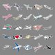 thumbnail image 4 of 50 Pcs Airplane Decals Waterproof Stickers for Water Bottles Laptop Car Hydro Flasks Phone Guitar Skateboard Kawaii Airplane Planner Vinyl Decals Aest, 4 of 5