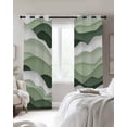 thumbnail image 2 of Blackout Curtains for Bedroom, Sage Green Ombre Room Darkening Window Drapes for Living Room, Modern Moire Geometric Abstract Thermal Insulated Grommet Curtains, 52x45 inch, 2 Panels, 2 of 9