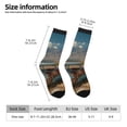 thumbnail image 2 of Fuzoiu Deserted Classic Car Landscape Print Athletic Crew Socks for Men & Women,Casual Crew Socks,Above Ankle Crew Socks for Business, Casual, 2 of 6