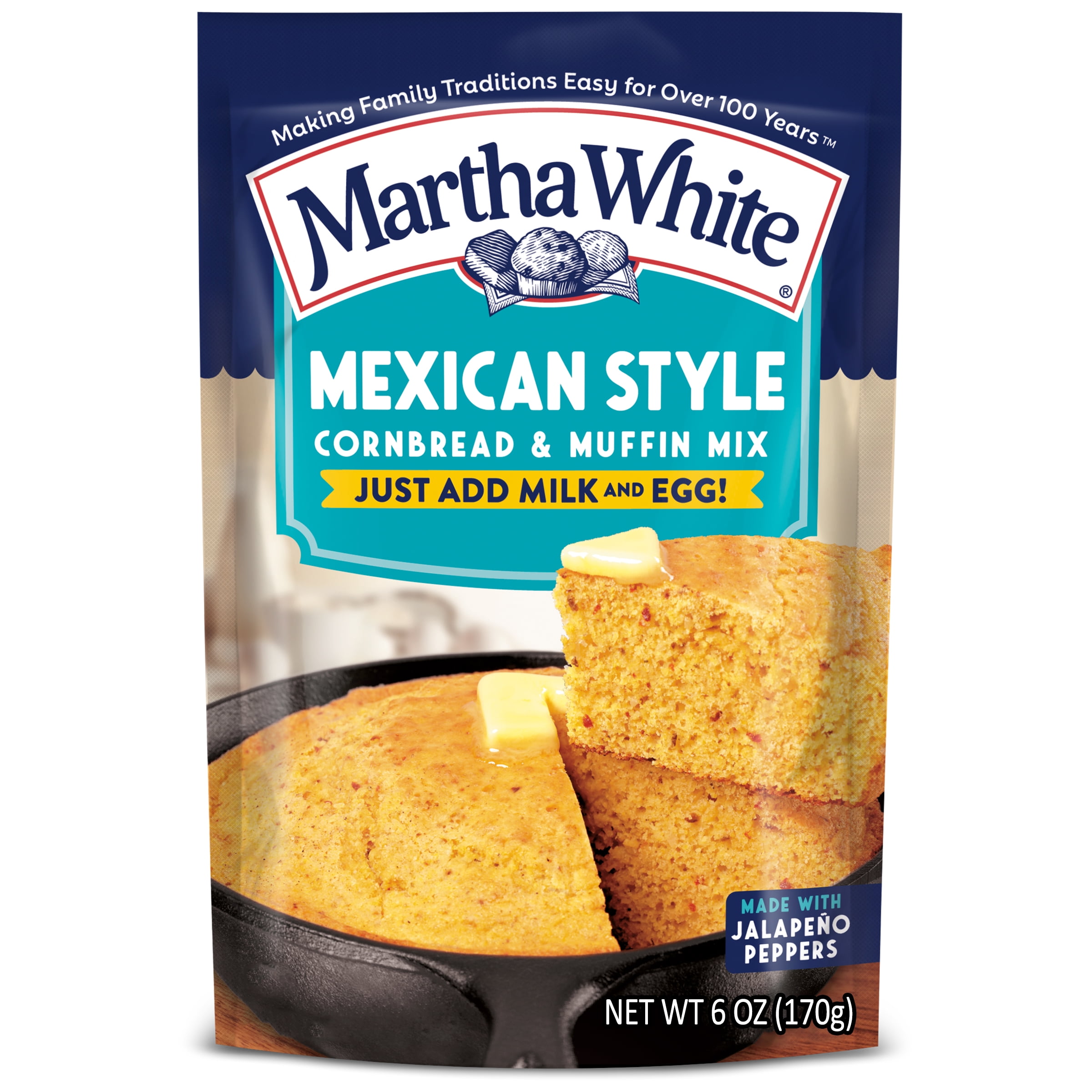 Martha White Mexican Style Cornbread Mix, 6 Oz Pouch