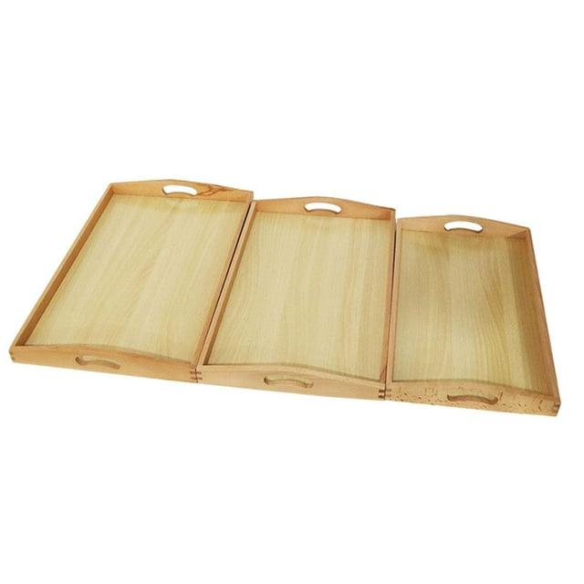 BELOVING 3 Pieces Montessori Wooden Sorting Tray Sorting Tray for Preschool Baby Kids