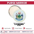 thumbnail image 2 of Purse Mirror - State Seal Maine - USA | Compact Travel Mirror, Everyday Cosmetic Accessory, Collectible Souvenir, 2 of 9