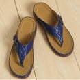 thumbnail image 7 of Zanvin Womens Sandals Clearance Women's Orthopedic Sandals Wedge Flip-flops Outer Beach Sandals Comfortable Shoes With Ergonomic Soles, Blue, 42, 7 of 7