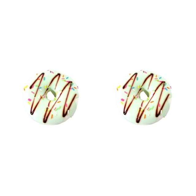 Bewildely Donuts artificiales modelo simulación PU postre pan pastelería accesorios de fotografía educación temprana rebote lento comida falsa fiesta Verde 2piezas Bewildely CBP587023