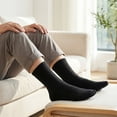 thumbnail image 2 of JQ Copper Diabetic Socks 3-Pair Non-Binding Seamless Orthopedic Socks for Swollen Feet, Edema & Pain Relief for Men & Women Black, 2 of 8