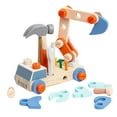 thumbnail image 2 of Juego de herramientas de madera para coche, juego de herramientas para niños, desmontaje y montaje de tuercas, de simulación, juguetes de aprendizaje, 2 of 9