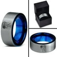 thumbnail image 4 of Mens Rings Male Gray Ring Tungsten Gamer Men Papa Gifts 60th Anniversary Gift Boho Jewelry, 4 of 7