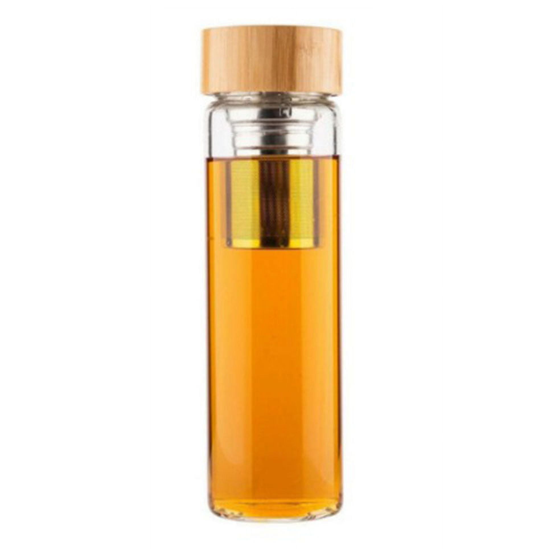 No Minimum Wholesale Custom Logo 450ml  Glass Material Infused Water  Drinking Bottles with Tea Infuser Bamboo Lid Bottle - China Vacuum Flask  and Vacuum Bottle price