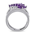 thumbnail image 4 of Everly Women's Amethyst and Diamond Sterling Silver Ring, 4 of 7