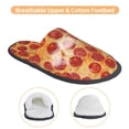 thumbnail image 3 of KLL Pizza Slippers for Women Men House Slip on Indoor Outdoor Bedroom Furry Fleece Lined Ladies Comfy Anti-Skid Rubber Hard Sole-Medium, 3 of 8