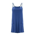 thumbnail image 4 of ATOGUTA Girl's Dresses 5T-14 Casual Summer Straps Romper Dresses Tennis Dresses With Pockets Dark Blue, 4 of 5