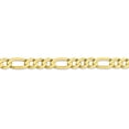 thumbnail image 4 of Auriga Fine Jewelry 10K Yellow Gold 6.75mm Light Concave Figaro Bracelet 7" for Women, 4 of 6