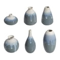 thumbnail image 1 of Juego de jarrón de cerámica de 6 piezas, contenedor de flores secas, jarrones decorativos, decoración del hogar, jarrones de cerámica para hierba, azul claro, 1 of 8