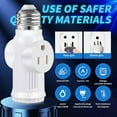thumbnail image 7 of 2Pcs Light Bulb Socket Adaptor,Socket Adapter,3 Prong Light Socket Adapter Plug,Screw to Bayonet Bulb Socket Adaptor Convertor,for E26 E27 LED Bulbs and Incandescent Bulbs, 7 of 7