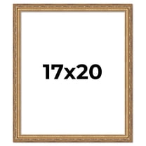 17x20 Frame Gold Solid Wood Picture Frame Width 1.25 Inches | Interior Frame Depth 0.375 Inches |