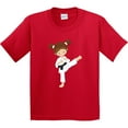 thumbnail image 3 of Inktastic Karate Girl, Cute Girl, Brown Hair, Black Belt Youth T-Shirt, 3 of 5