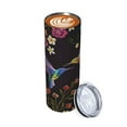 thumbnail image 3 of PAYOHTO Humming Bird and Flowers Embroidery 20 Oz Stainless Steel Mug Tumblers Cup for Men Women Insulated Slim Thin Travel Tumbler, 3 of 7