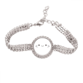 thumbnail image 1 of Lovely Face Sle Expression Tennis Chain Anklet Bracelet Diamond Jewelry, 1 of 3