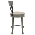 thumbnail image 4 of Furniture of America Zaren Wood Swivel Barstool-Set of 2, Gray, 24-in, 4 of 7