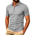 thumbnail image 6 of VBVC Men's Custom Personalized Quarter Zip Shirt , Short Sleeve Work Team Golf Top For Men, Gray , S-3XL, 6 of 8