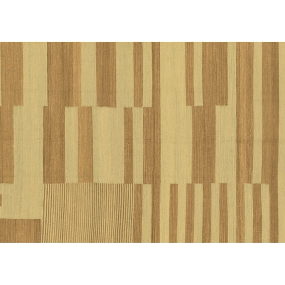 Ahgly Company Indoor Rectangle Abstract Brown Modern Area Rugs, 5' x 7'