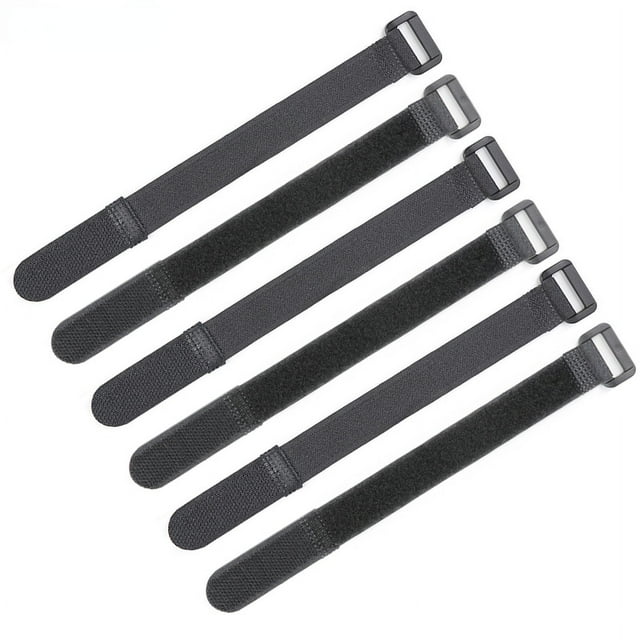 Attache de Câble Canne à Pêche Antidérapante Boucle Inversée Ferme Support de Canne à Pêche Noir Accessoires Réutilisables Autocollants 20x200mm 200 Pcs