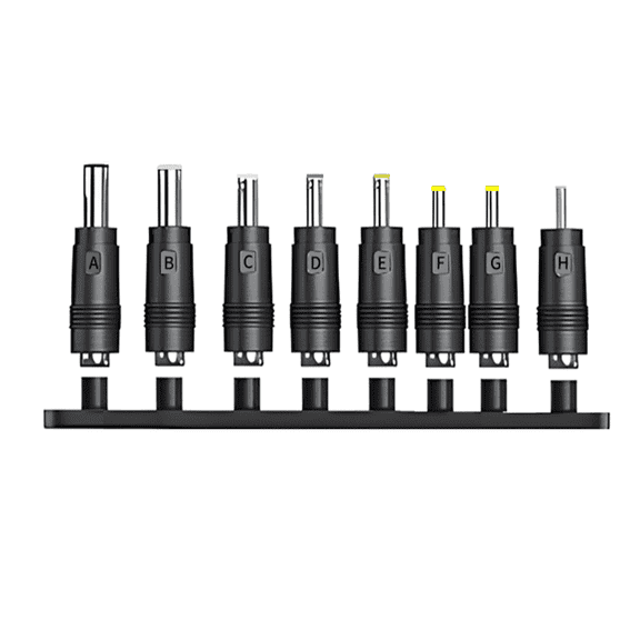 8 PCS DC Connectors Plug DC Barrel Jack Plug Power Adapter 5.5x2.1 mm Female to Male Adapter Tips Connector Kit for Monitor Router Speaker Radio Security Camera