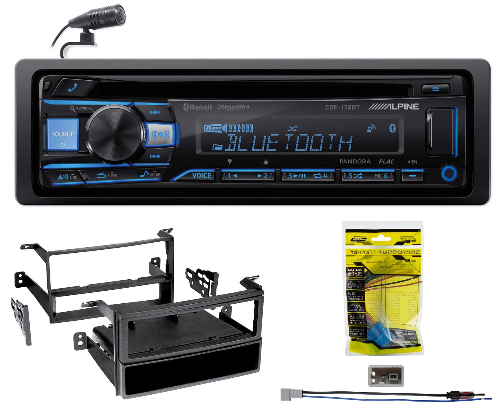 ALPINE Bluetooth CD Receiver USB/AUX SiriusXM For 20062008 Honda Pilot