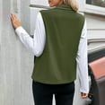 thumbnail image 2 of Zunfeo Women Fleece Vest Sofy Warm Fall Winter Sleeveless Jackets,Collar Zipper Outerwear with Pockets Green M, 2 of 9