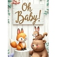 thumbnail image 4 of Wooden Sign Animal Banner Woodland Creatures Baby Shower Decoration for Nursery Wall Party Celebration, 4 of 6