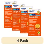(4 pack) Equate 12 Hour Cough DM Extended-Release Dextromethorphan, 5 fl oz Orange