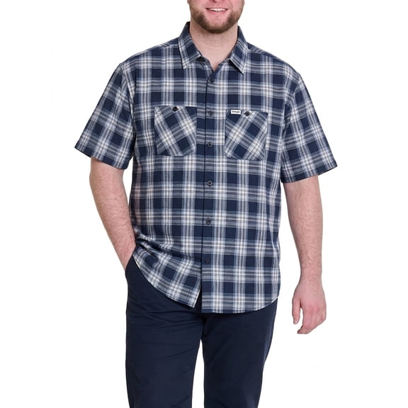 Wrangler Men's Big and Tall Plaid Shirts ,Big size up to 6XL and Tall size up to 5XT